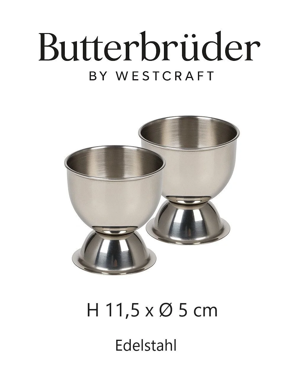 Edelstahl-Eierbecher – 2er-Set, robust & zeitlos